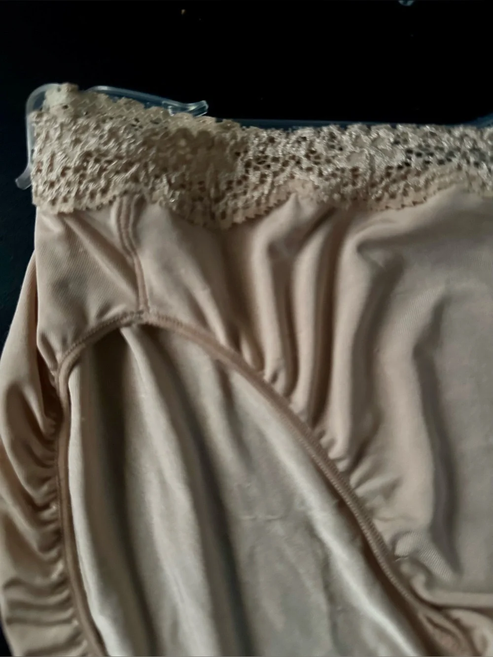 Jockey Women’s Lace-Waist Bikini Panty in Nude Beige